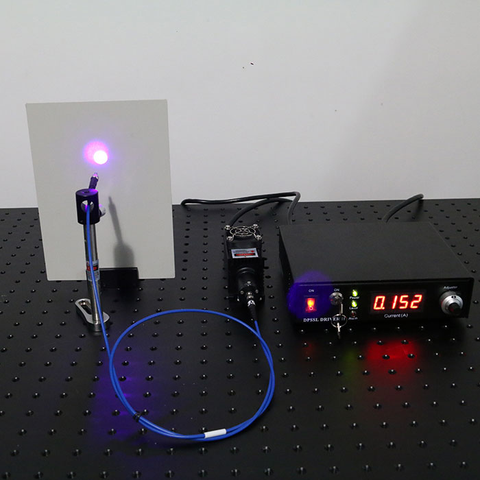410nm 350mW Blue-violet Fiber Coupled Laser CW/TTL/Analog Modulation
